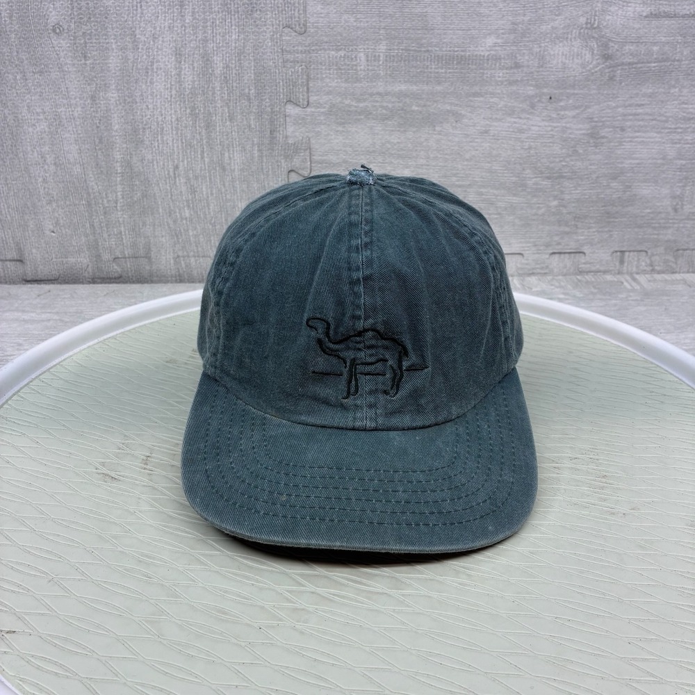 Vintage Camel Hat Mens Green Cotton Joe Camel Cigarette Promo Distressed